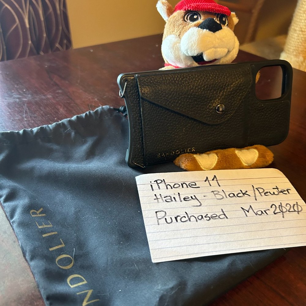 Bandolier iPhone 11 Case - Hailey - Black/Pewter